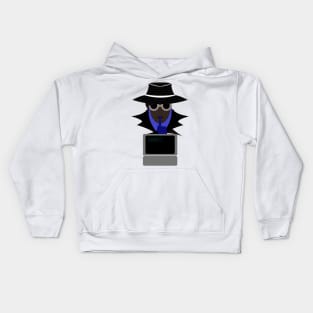 Lady Black Shush (Afro W/Computer): A Cybersecurity Design Kids Hoodie